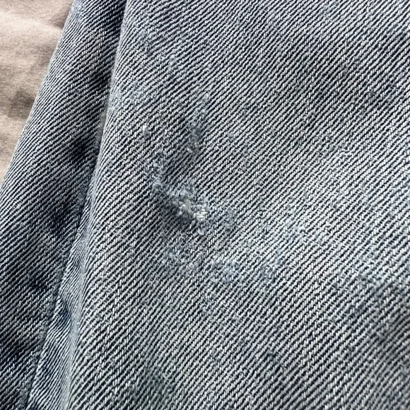 LEVI'S 501XX Mens Jeans 34x32 Light Wash Button Fly Distressed Rips Tears Casual - Picture 15 of 16